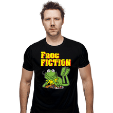 Load image into Gallery viewer, Daily_Deal_Shirts Fitted Shirts, Mens / Small / Black Frog Fiction
