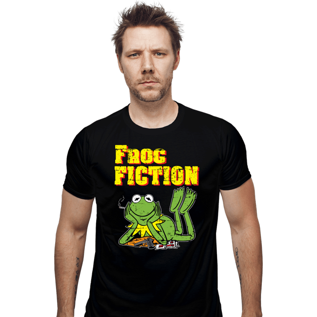 Daily_Deal_Shirts Fitted Shirts, Mens / Small / Black Frog Fiction