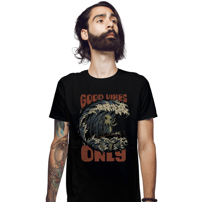 Secret_Shirts Fitted Shirts, Mens / Small / Black Good Vibes Only
