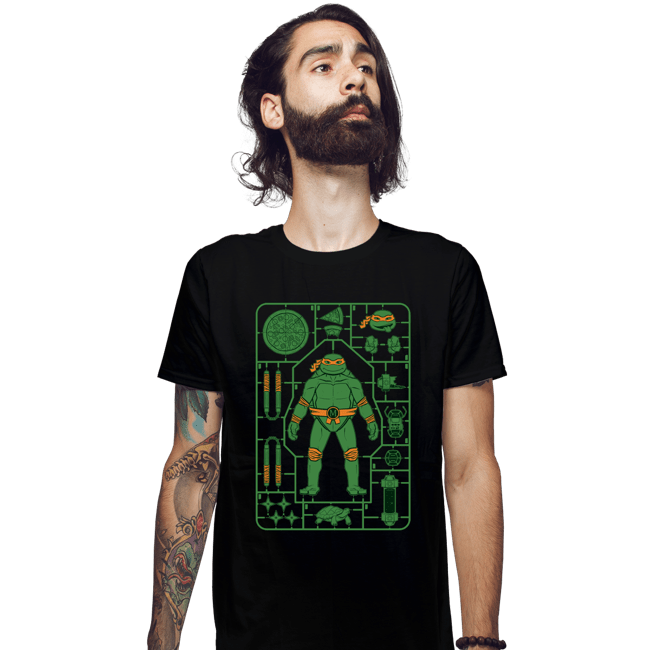 Daily_Deal_Shirts Fitted Shirts, Mens / Small / Black Michelangelo Model Sprue