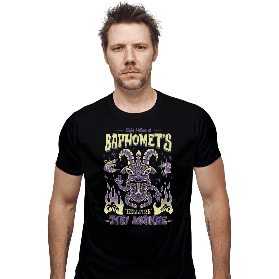 Shirts Fitted Shirts, Mens / Small / Black Baphomet's Tiki Lounge
