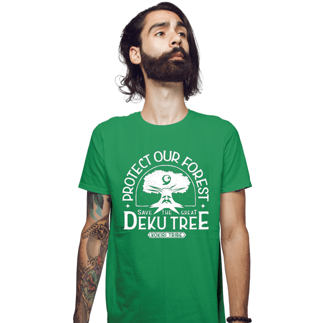 Daily_Deal_Shirts Fitted Shirts, Mens / Small / Irish Green Protect Our Forest