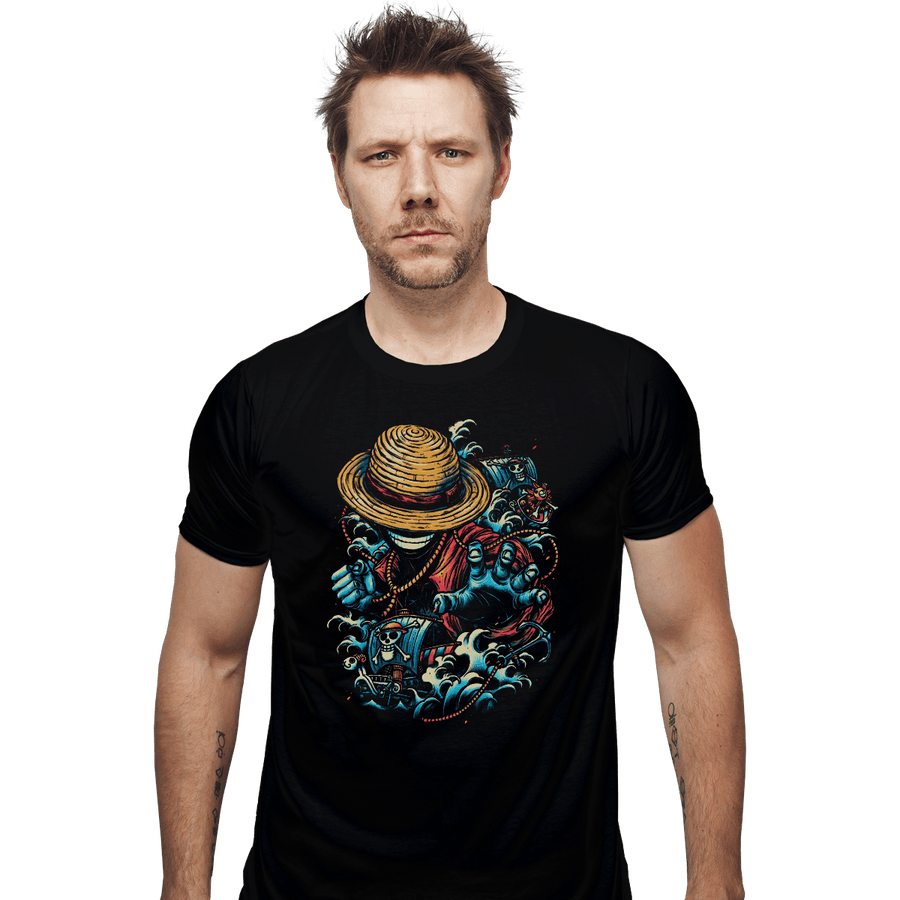 Shirts Fitted Shirts, Mens / Small / Black Colorful Pirate