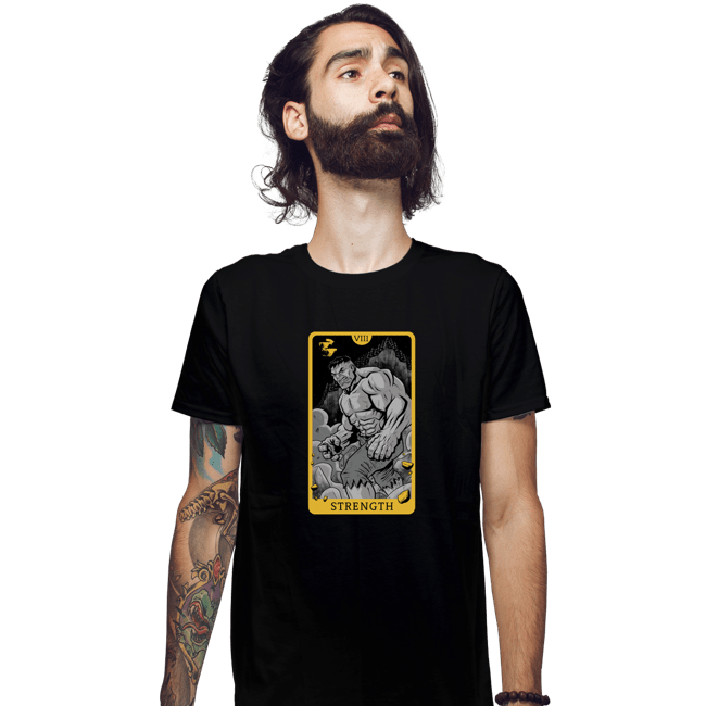 Shirts Fitted Shirts, Mens / Small / Black Tarot Strength