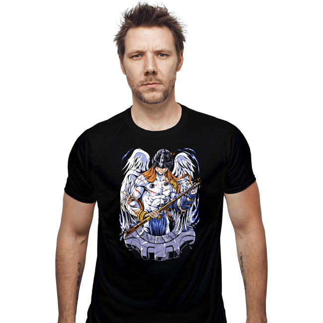 Daily_Deal_Shirts Fitted Shirts, Mens / Small / Black Battle Angemon