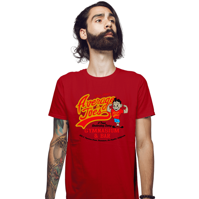 Shirts Fitted Shirts, Mens / Small / Red Average Joes Gym
