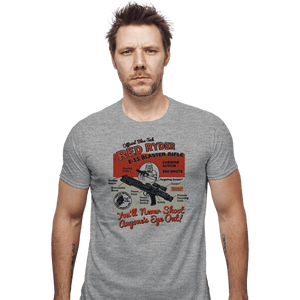 Daily_Deal_Shirts Fitted Shirts, Mens / Small / Sports Grey Red Ryder Blaster