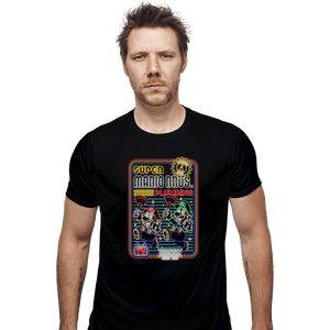 Shirts Fitted Shirts, Mens / Small / Black Neon Mario