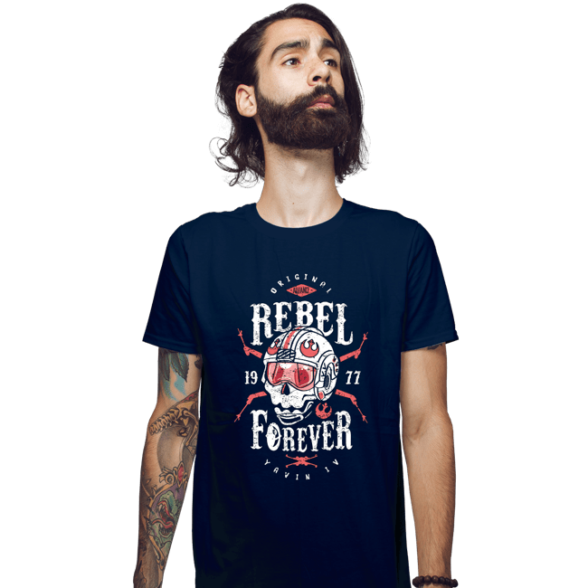 Shirts Fitted Shirts, Mens / Small / Navy Rebel Forever