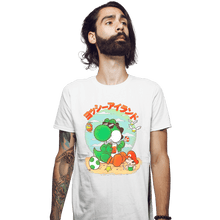 Load image into Gallery viewer, Daily_Deal_Shirts Fitted Shirts, Mens / Small / White Yoshi Vacation
