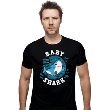 Load image into Gallery viewer, Shirts Fitted Shirts, Mens / Small / Black Cute Baby Shark
