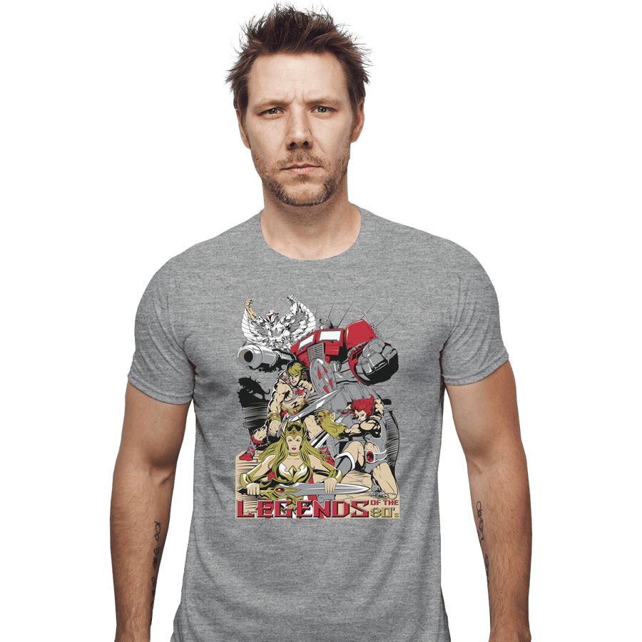 Shirts Fitted Shirts, Mens / Small / Sports Grey Legends Of The 80's