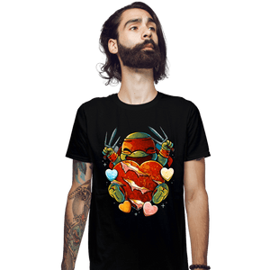 Daily_Deal_Shirts Fitted Shirts, Mens / Small / Black Love Turtle