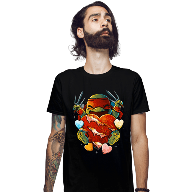 Daily_Deal_Shirts Fitted Shirts, Mens / Small / Black Love Turtle