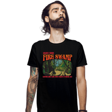 Load image into Gallery viewer, Daily_Deal_Shirts Fitted Shirts, Mens / Small / Black Famous Fire Swamp

