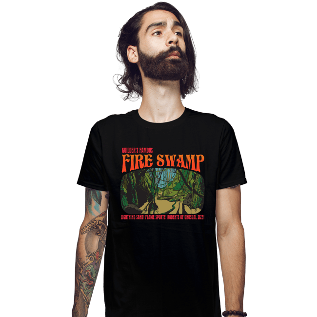 Daily_Deal_Shirts Fitted Shirts, Mens / Small / Black Famous Fire Swamp