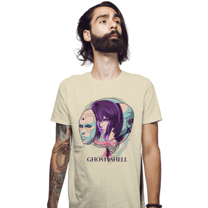 Daily_Deal_Shirts Fitted Shirts, Mens / Small / Sand Ghost In The Shell