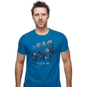 Secret_Shirts Fitted Shirts, Mens / Small / Sapphire Captain Shoryuken