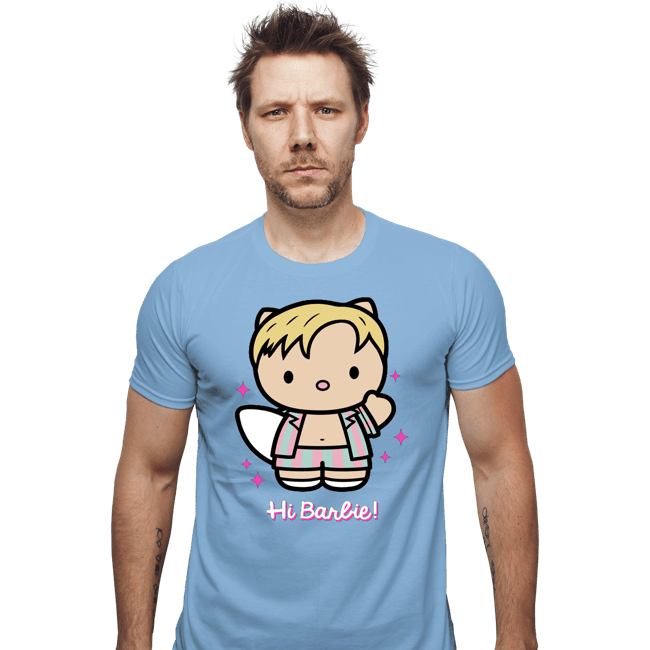 Daily_Deal_Shirts Fitted Shirts, Mens / Small / Powder Blue Waving Doll
