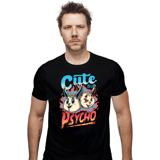 Daily_Deal_Shirts Fitted Shirts, Mens / Small / Black Cute But Psycho