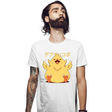 Load image into Gallery viewer, Shirts Fitted Shirts, Mens / Small / White Fat Chocobo
