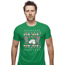Load image into Gallery viewer, Shirts Fitted Shirts, Mens / Small / Irish Green Bongo Night
