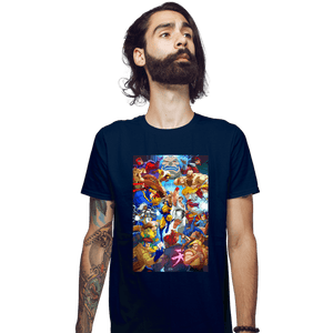 Secret_Shirts Fitted Shirts, Mens / Small / Navy XMen V Street Fighter