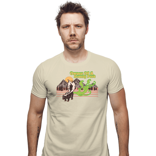 Daily_Deal_Shirts Fitted Shirts, Mens / Small / Sand Lonely Skunk