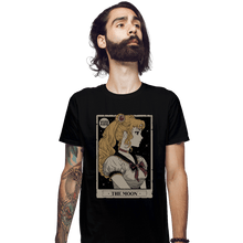 Load image into Gallery viewer, Daily_Deal_Shirts Fitted Shirts, Mens / Small / Black Tarot Of The Moon
