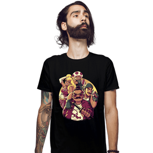 Daily_Deal_Shirts Fitted Shirts, Mens / Small / Black The Mushroom Gang