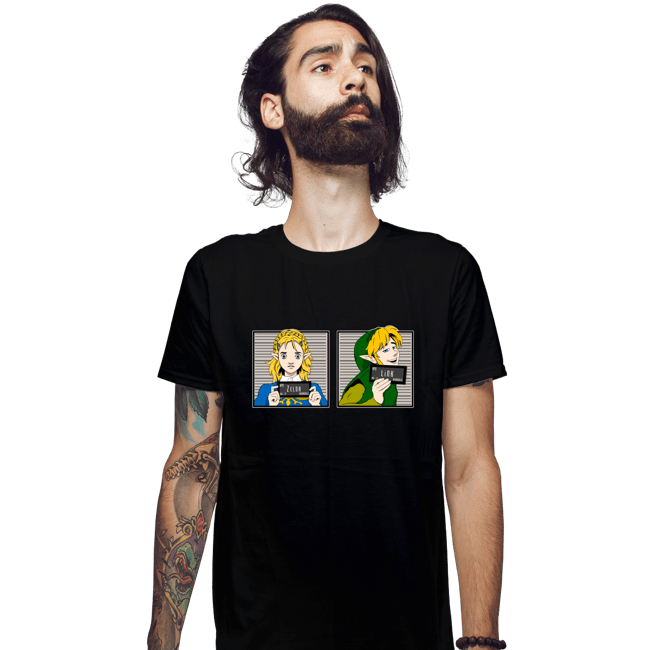 Secret_Shirts Fitted Shirts, Mens / Small / Black Arrested In Hyrule!