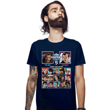 Load image into Gallery viewer, Daily_Deal_Shirts Fitted Shirts, Mens / Small / Navy Time Fighters War vs 9th
