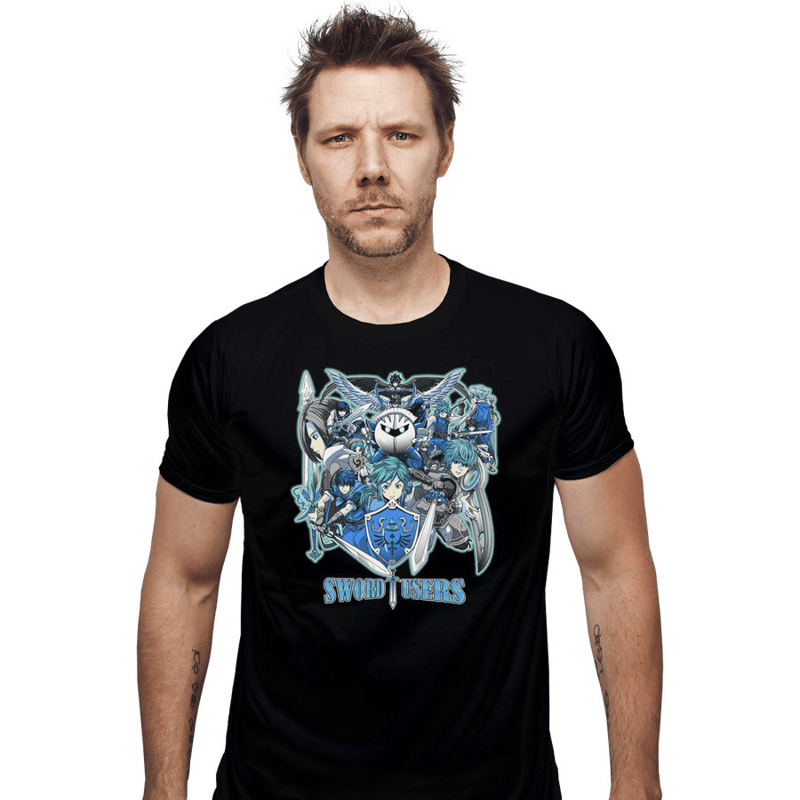 Shirts Fitted Shirts, Mens / Small / Black Sword Users