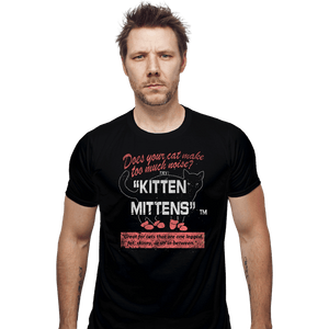 Secret_Shirts Fitted Shirts, Mens / Small / Black Kitten Mittens