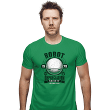 Load image into Gallery viewer, Shirts Fitted Shirts, Mens / Small / Irish Green Robot Depreciation Society
