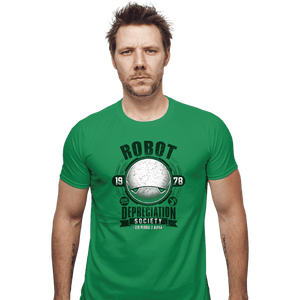 Shirts Fitted Shirts, Mens / Small / Irish Green Robot Depreciation Society