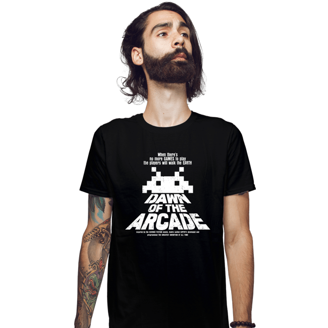 Daily_Deal_Shirts Fitted Shirts, Mens / Small / Black Dawn Of The Arcade
