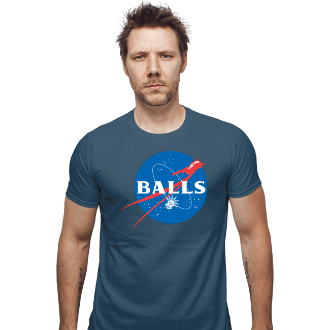 Secret_Shirts Fitted Shirts, Mens / Small / Indigo Blue Balls