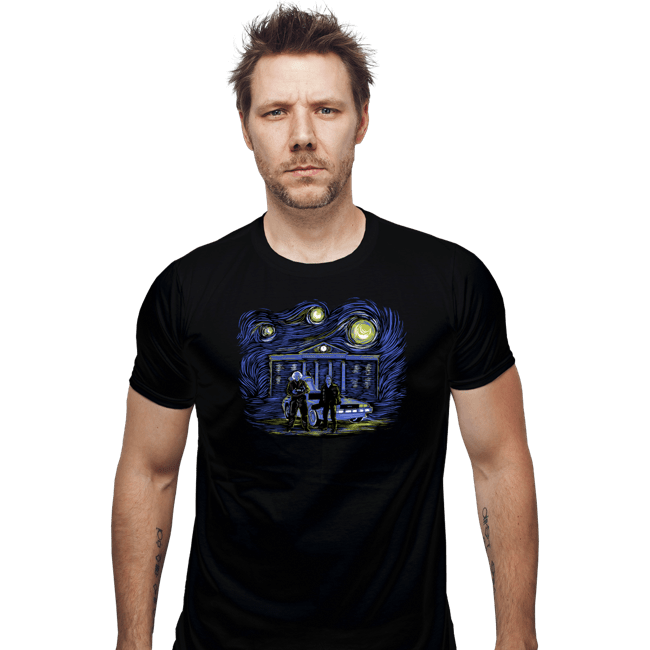 Daily_Deal_Shirts Fitted Shirts, Mens / Small / Black Starry Future