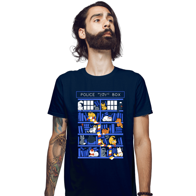Secret_Shirts Fitted Shirts, Mens / Small / Navy Library Box