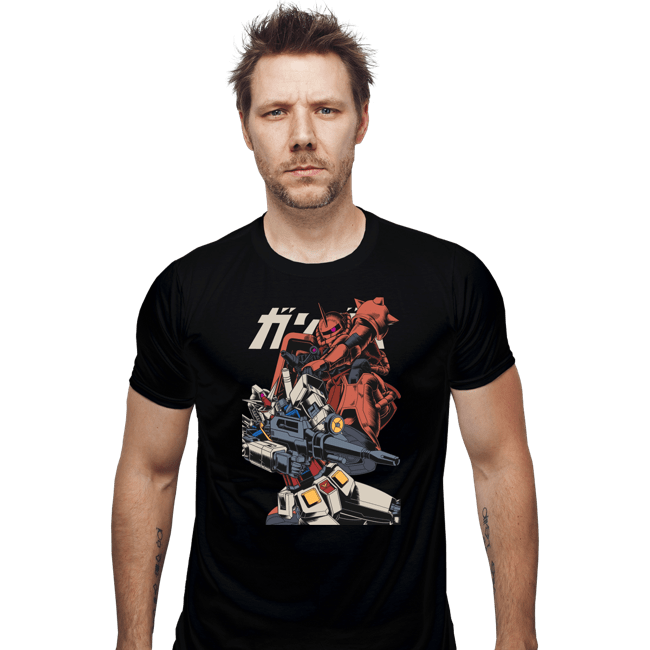 Shirts Fitted Shirts, Mens / Small / Black Zaku VS RX 78-2