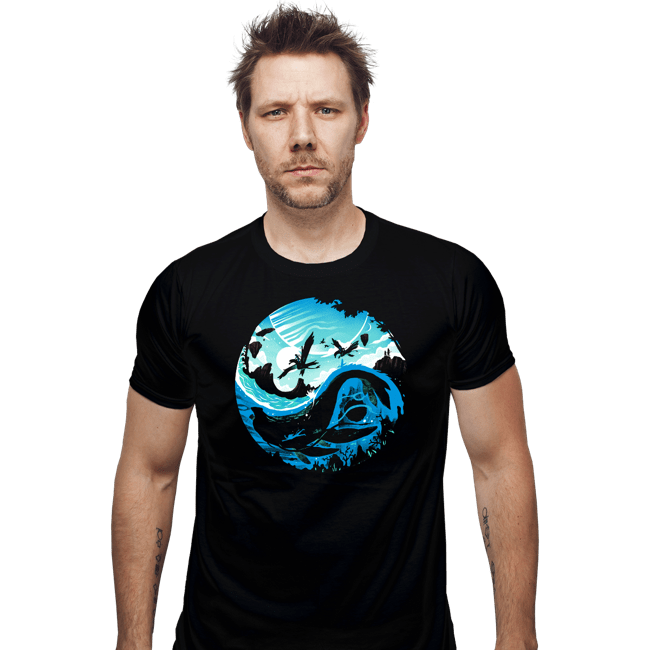 Daily_Deal_Shirts Fitted Shirts, Mens / Small / Black Yin Yang Of Water