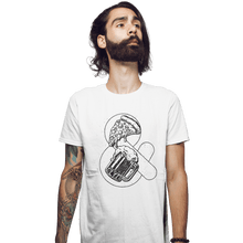 Load image into Gallery viewer, Shirts Fitted Shirts, Mens / Small / White Pizza and Beer
