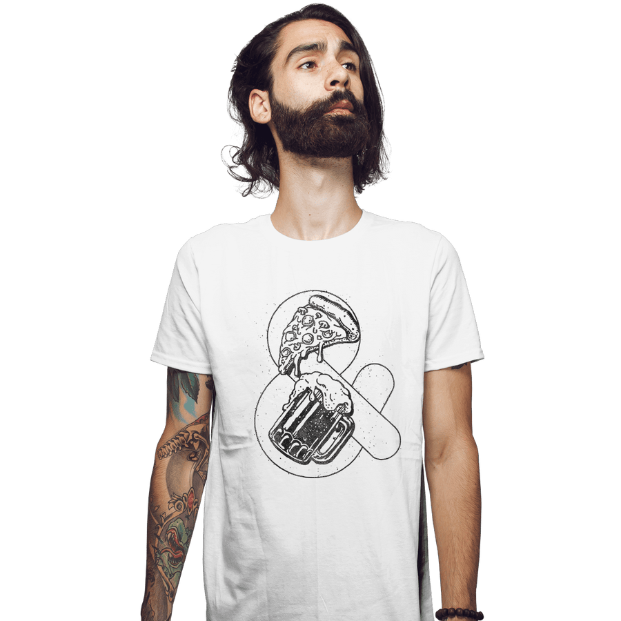 Shirts Fitted Shirts, Mens / Small / White Pizza and Beer