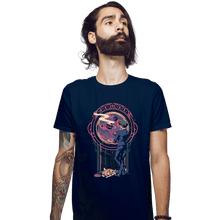 Load image into Gallery viewer, Daily_Deal_Shirts Fitted Shirts, Mens / Small / Navy Space Cowboy Contemplation
