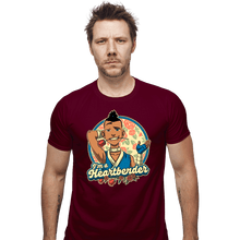 Load image into Gallery viewer, Daily_Deal_Shirts Fitted Shirts, Mens / Small / Maroon Heart Bender
