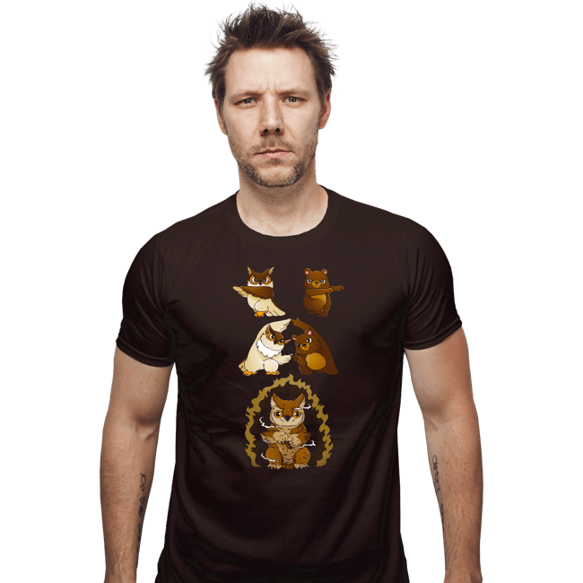 Secret_Shirts Fitted Shirts, Mens / Small / Dark Chocolate Owl Bear Fusion