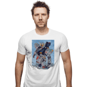 Secret_Shirts Fitted Shirts, Mens / Small / White Nu Gundam Watercolor