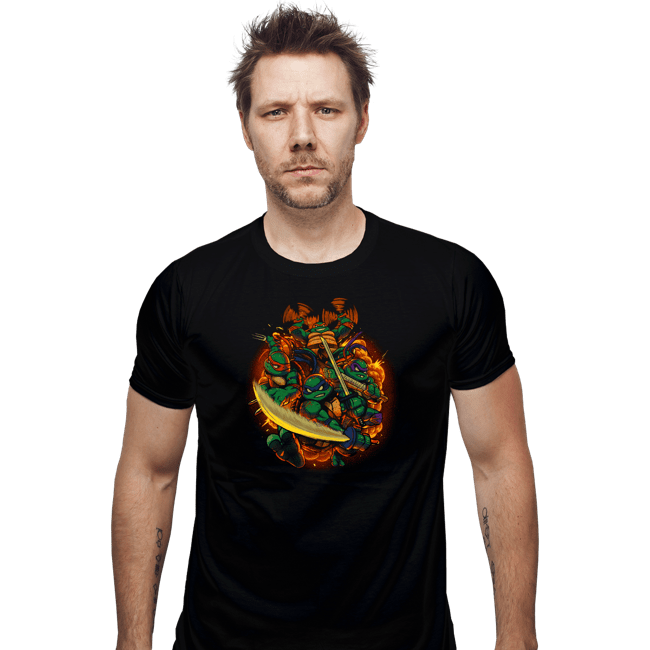 Daily_Deal_Shirts Fitted Shirts, Mens / Small / Black Cowabunga