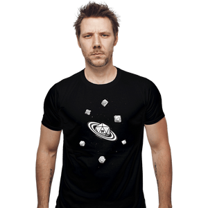 Secret_Shirts Fitted Shirts, Mens / Small / Black RPG Dice Galaxy
